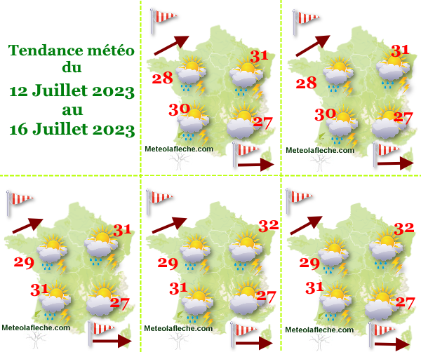Météo 16 Juillet 2023 France