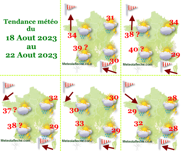 Météo 22 Aout 2023 France