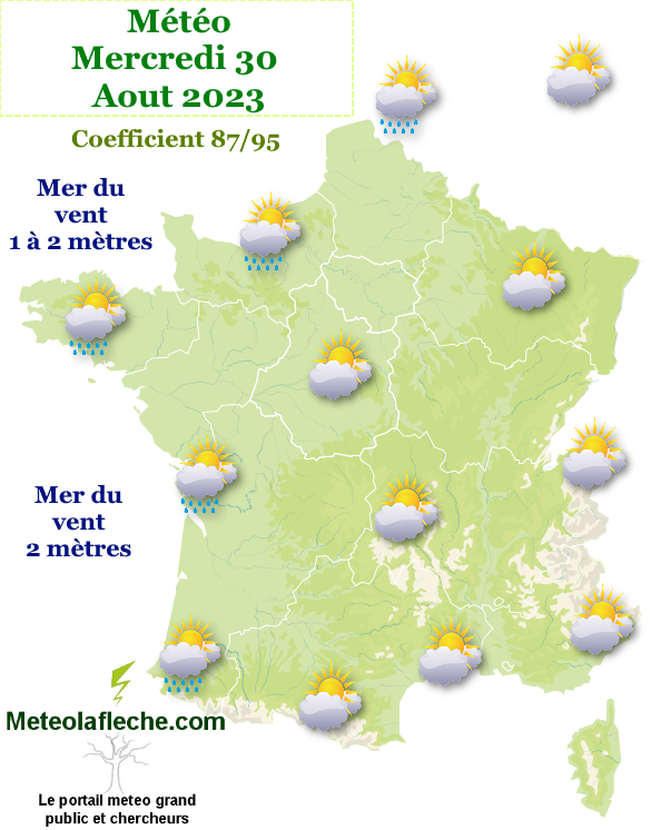 Météo 30 Aout 2023 grandes marées