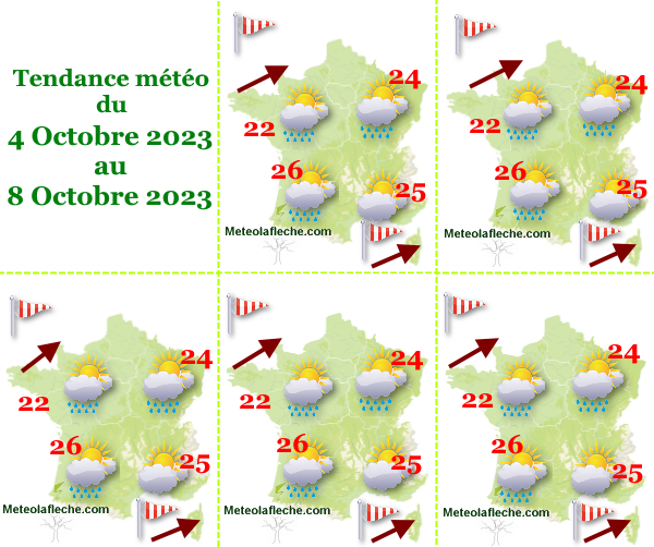 Météo 8 Octobre 2023 France