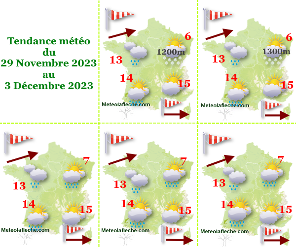 Météo 3 Décembre 2023 France