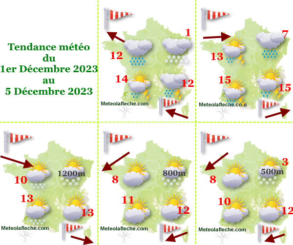 Météo 5 Décembre 2023 France