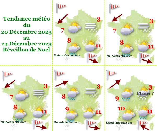 Météo 24 Décembre 2023 réveillon Noel