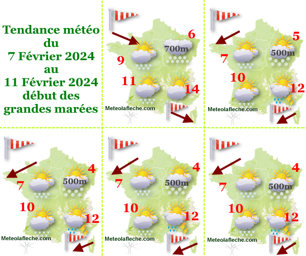 Météo 11 Février 2024 France