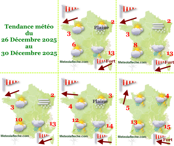 Météo France 30 Décembre 2025