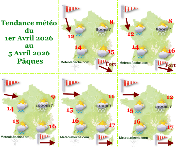 Météo France 5 Avril 2026 Pâques