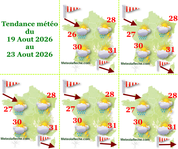Météo France 23 Aout 2026